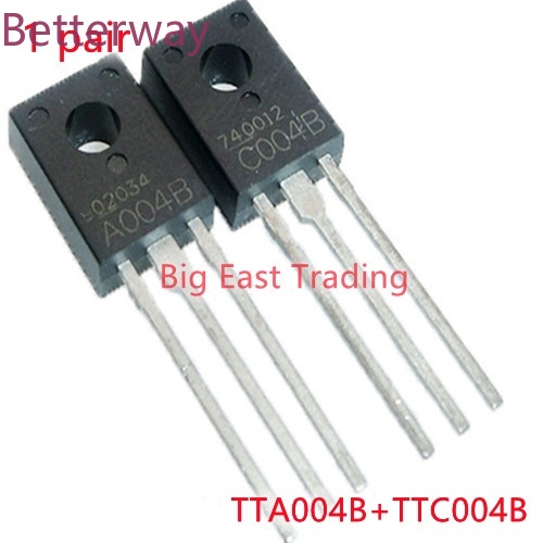 1 cặp (1 chiếc TTA004B + 1 chiếc TTC004B) Bóng bán dẫn A004B C004B TO126, đảm bảo chất lượng betterw