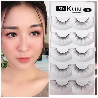 Lông mi giả, mi kun 5D- 5 cặp cao cấp