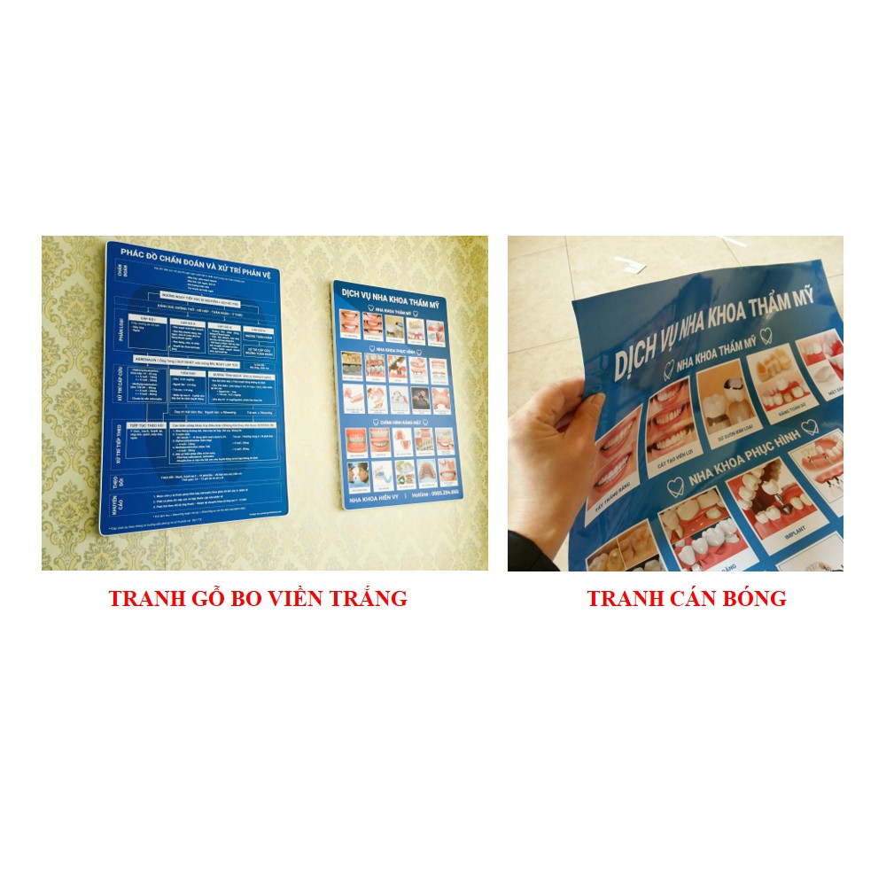 Tranh nha khoa "Dịch vụ nha khoa thẩm mỹ"