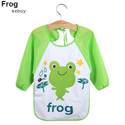 Tạp dề tay dài họa tiết hoạt hình chống nước tiện dụng cho bé