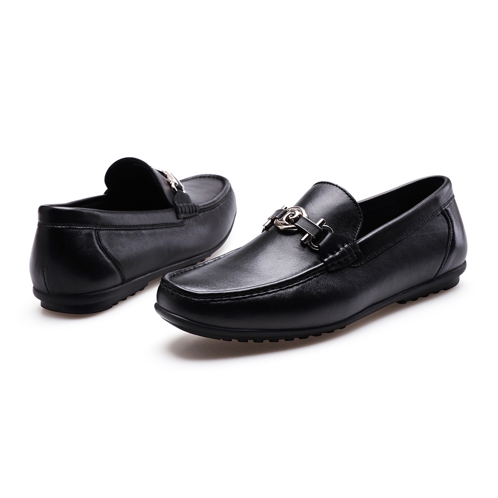 Giày Pierre cardin da bò, đế cao su đúc