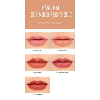 Son 3CE Mood Recipe, son 3CE thỏi  lì không trôi MP16 | BigBuy360 - bigbuy360.vn