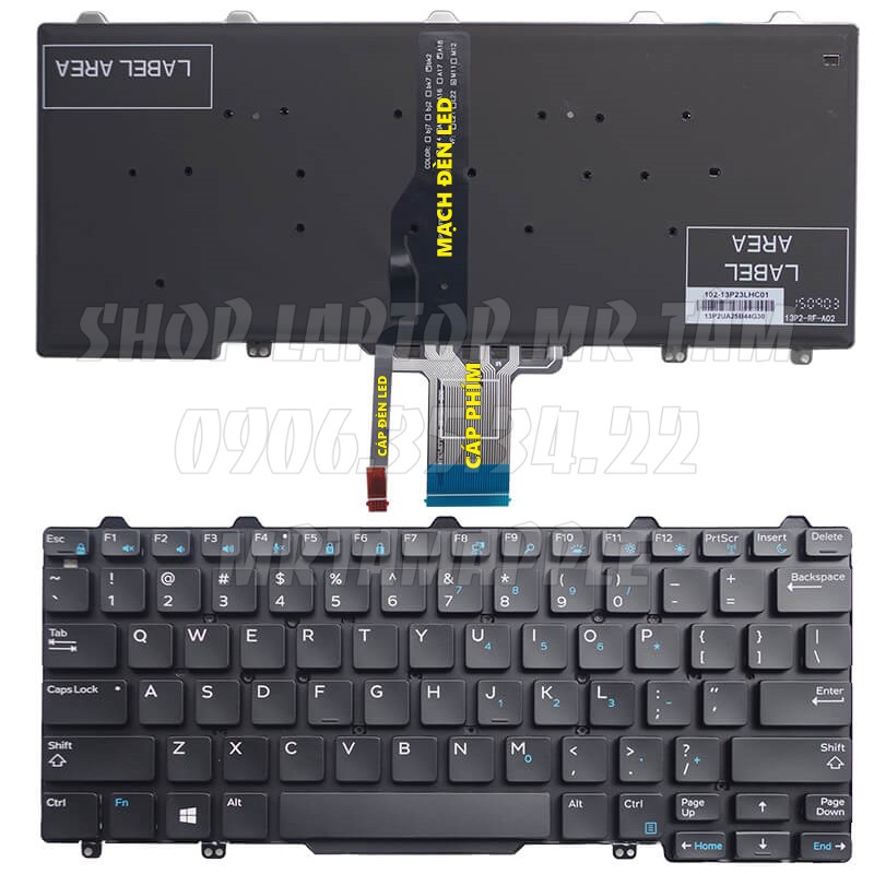 (KEYBOARD) BÀN PHÍM LAPTOP DELL LATITUDE E7250 dùng cho Latitude E7250 E7270 E5250 E5270