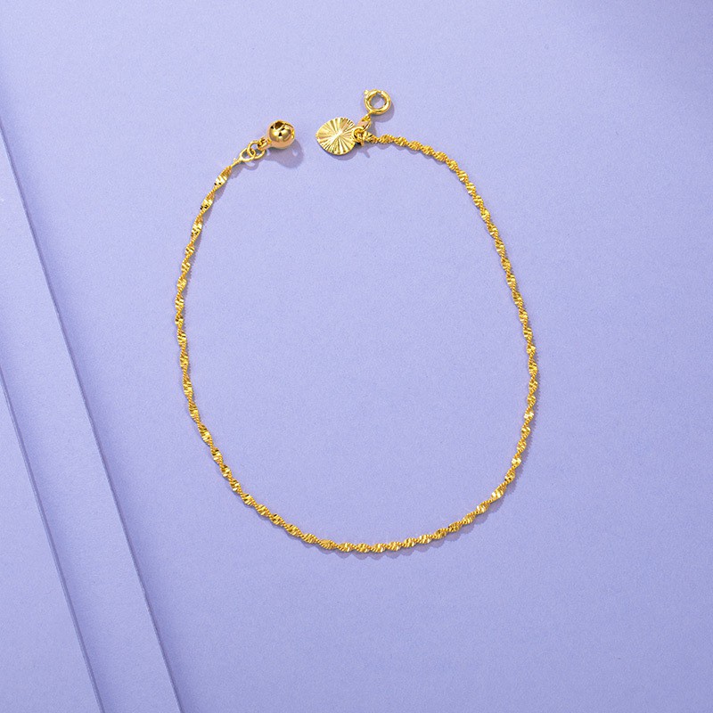 Lắc Chân Nữ Mạ Vàng 23K, Khóa Gắn Chuông Phong Cách Nhật Bản - XPLC01 | BigBuy360 - bigbuy360.vn