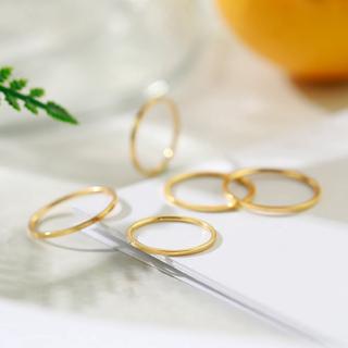 Nhẫn thép titan kiểu dáng đơn giản