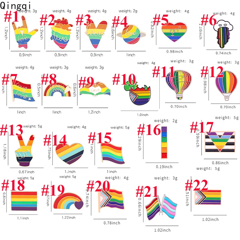 Ghim cài áo MISS ZOE bằng hợp kim họa tiết cầu vồng LGBT 26 kiểu dáng tùy chọn