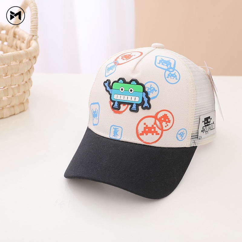 Nón Lưỡi Trai Phối Lưới Thoáng Khí Thời Trang Cho Bé