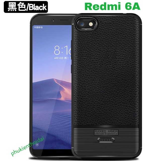 Ốp lưng Redmi 6A FREESHIP Từ 50k chống sốc vân da Ver 2 cao cấp