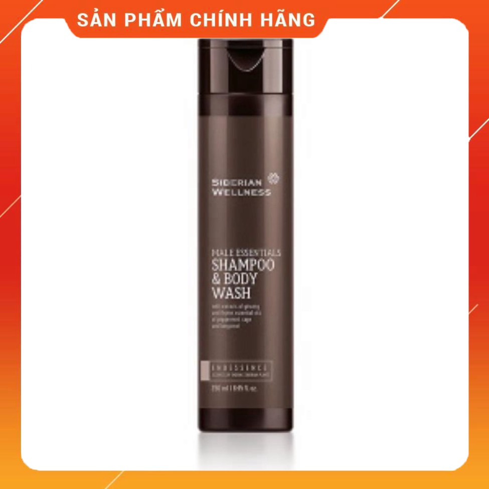 Dầu tắm gội dành cho nam giới - SIBERIAN WELLNESS Male Essentials Shampoo &amp; Body Wash