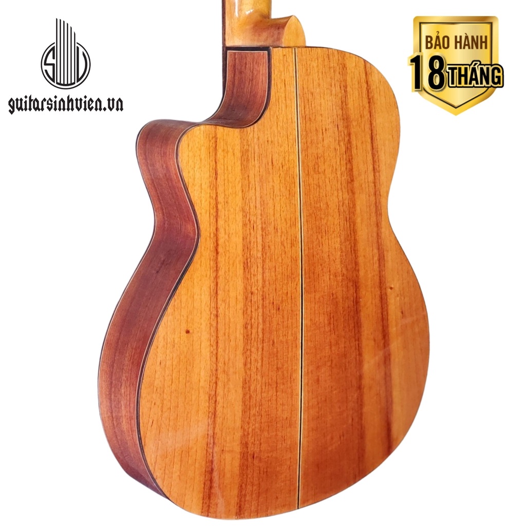 Đàn Guitar Classic Thùng Mỏng Gỗ Hồng Đào - Tặng Kèm Combo Phụ Kiện - Đàn Classic Thùng Mỏng Giá Rẻ