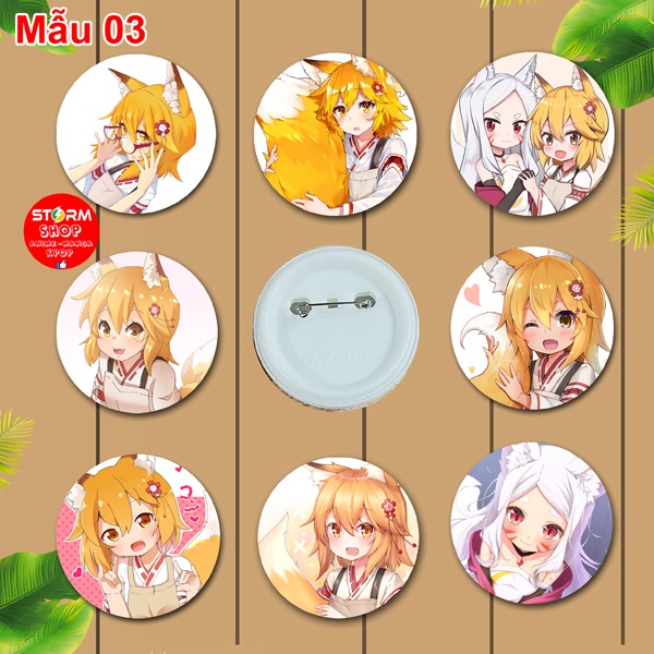 Set 8 Huy Hiêu anime Sewayaki Kitsune no Senko-san Sống cùng nàng cáo thần