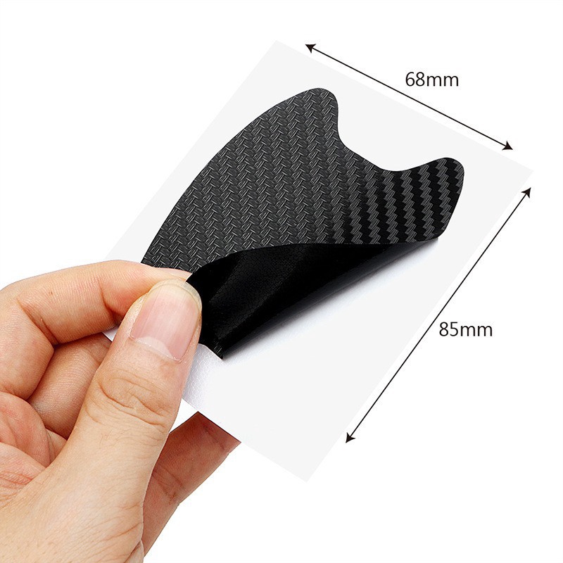 Bộ 4 Miếng Dán Trang Trí Tay Cầm Xe Hơi Bằng Sợi Carbon 3d