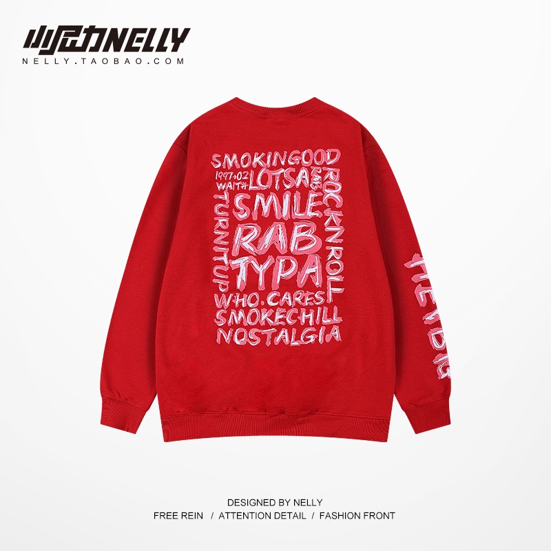 Áo sweater nỉ lót lông Nelly unisex mẫu mới 2022 mã 021