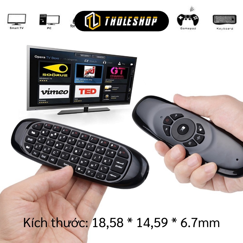 [SGD] Bàn Phím Mini Kiêm Chuột Bay - Điều Khiển Từ Xa Không Dây C120 Cho Androi TV Box 6216