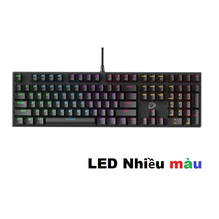 Bàn phím cơ Gaming DAREU EK810 Pink / Black (MULTI-LED, Blue/ Brown/ Red D switch)