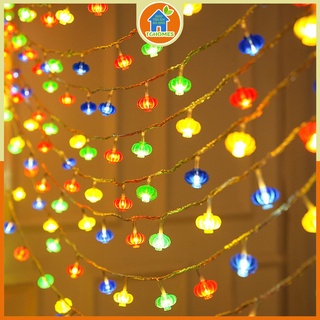 Đèn Trang Trí Tết Đèn Led Trang Trí Ngoài Trời Decor Nhà Cửa hình lồng đèn dài 10mét với 100 bóng đa sắc-GD533