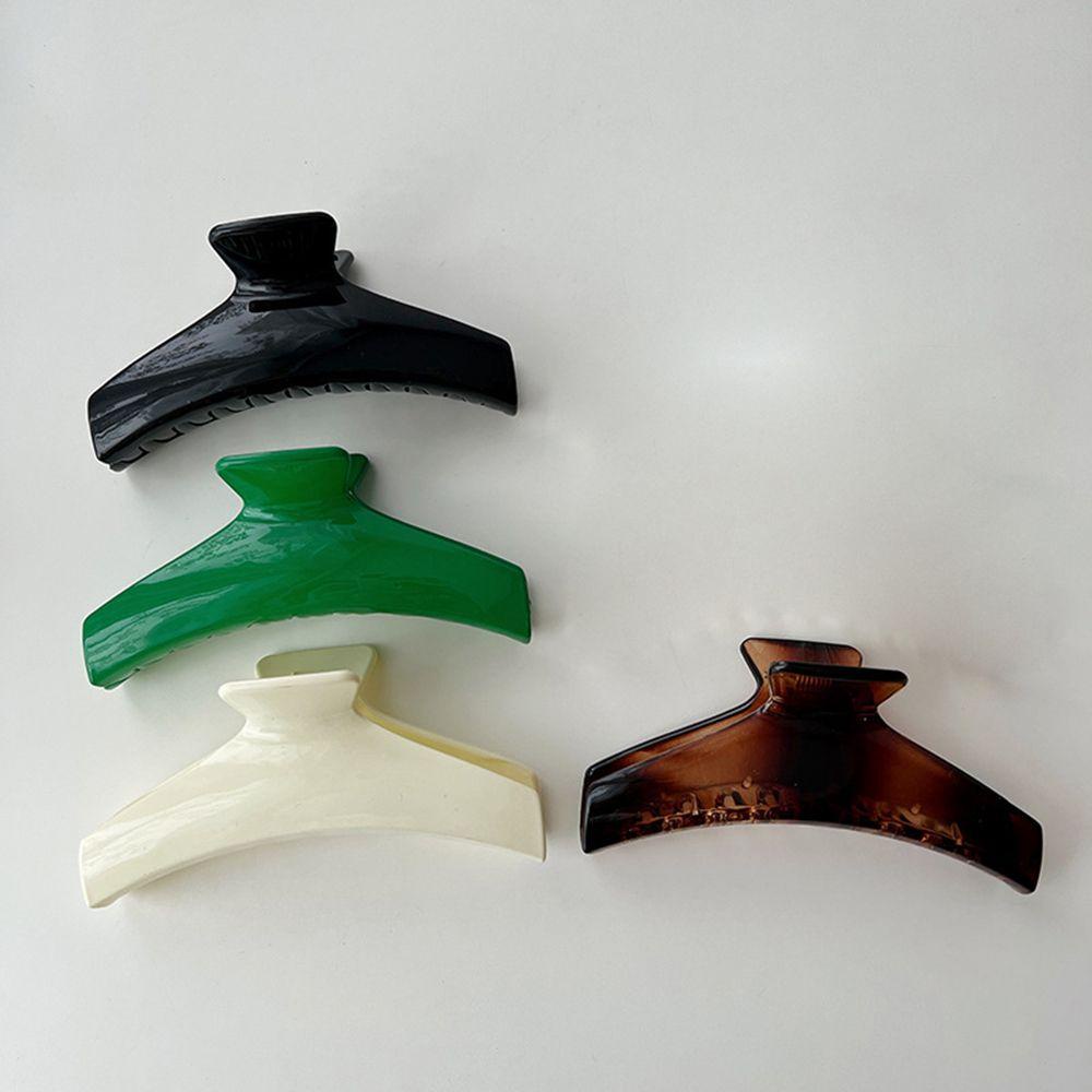 Kẹp Tóc Càng Cua Acrylic Màu Trơn Đơn Giản Thanh Lịch Cho Nữ