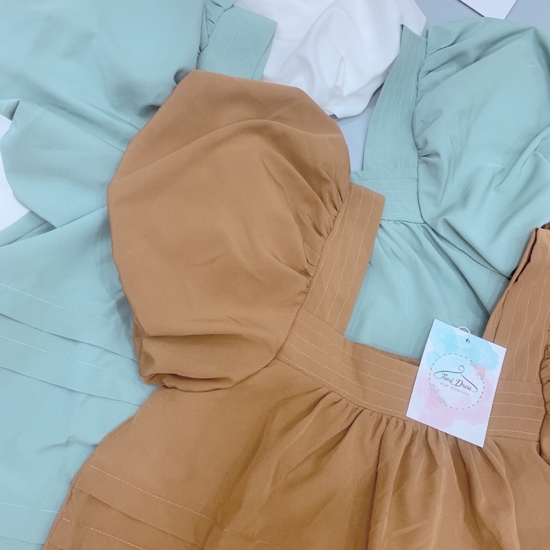 Áo cổ vuông tay bồng siêu hót dáng baby doll fom dài măc chuẩn như mẫu (hàng sẵn video/ảnh thật) (1) | BigBuy360 - bigbuy360.vn