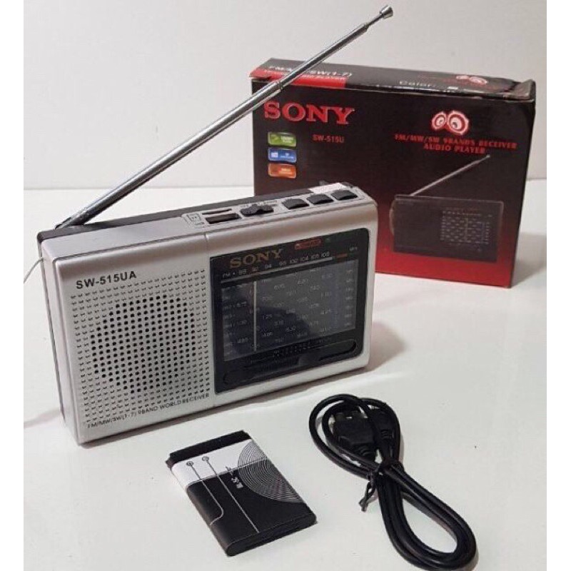 Đài FM Radio Sony Mini SW 515 UA, kèm pin và sạc