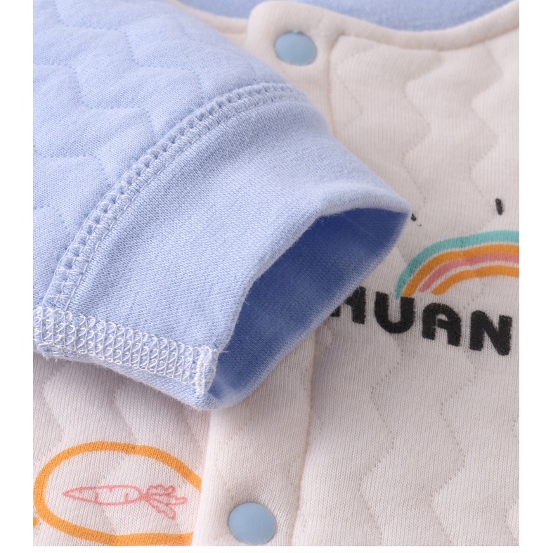 Bodysuit dài tay tay trần bông cho bé trai và bé gái sơ sinh từ 3-14kg, hàng đẹp xuất Hàn - BD74