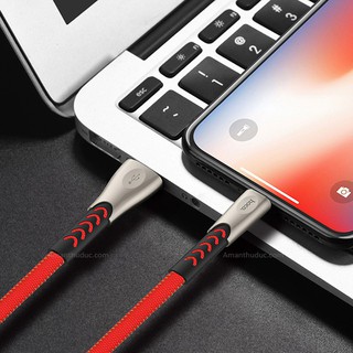Cáp sạc iPhone HOCO U48 2.4A USB to Lightning dài 1.2m