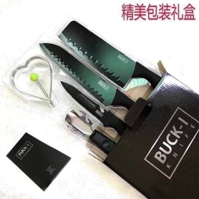 Bộ dao BUCK BLACK 5 chi tiết siêu sang đẹp cho gia đình