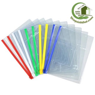 Túi nhựa dẻo PVC trong suốt có khóa zip, đựng văn phòng phẩm, thực phẩm, đồ đạc - túi lớn 29cm x 21cm