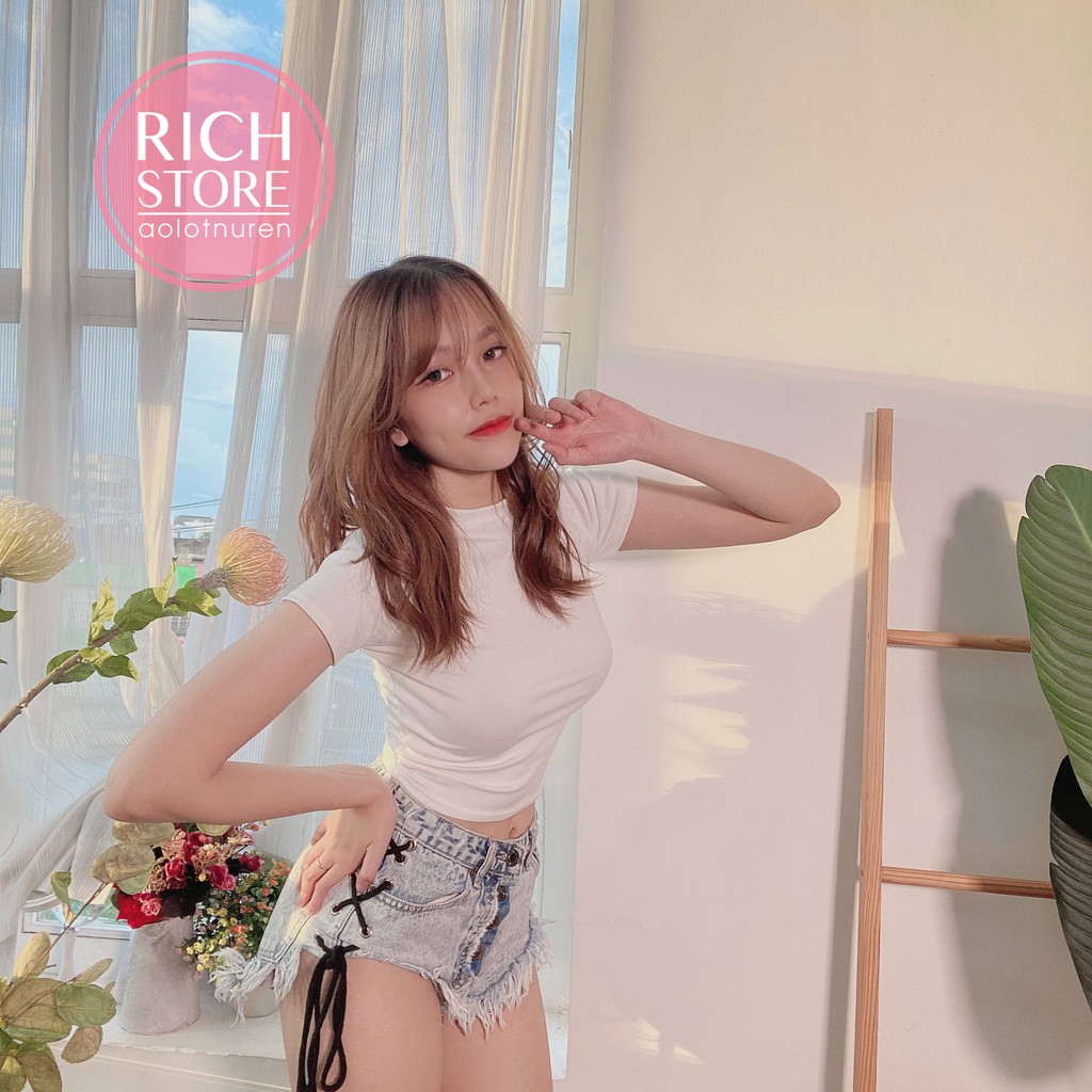 Áo croptop trơn 8 màu vải cotton lên dáng chuẩn LIKANO CRT14 | BigBuy360 - bigbuy360.vn