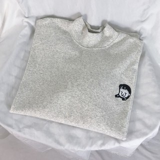 SWEATER CỔ CAO BO GÂN THÊU HÌNH