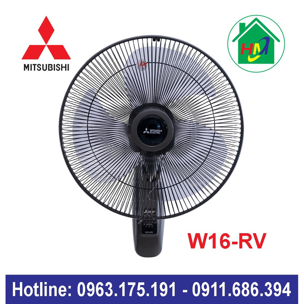 [Mã ELMS5 giảm 7% đơn 300K] Quạt Treo Tường Điều Khiển Từ Xa Misubishi W16-RV