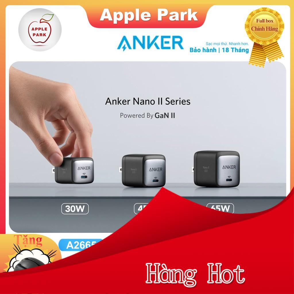 Củ Sạc Anker GaN A2663 65W,A2664 45W,A2665 30W,Cho MacBook Air MacBook Pro iPhone PD 20w 12 Pro X 11