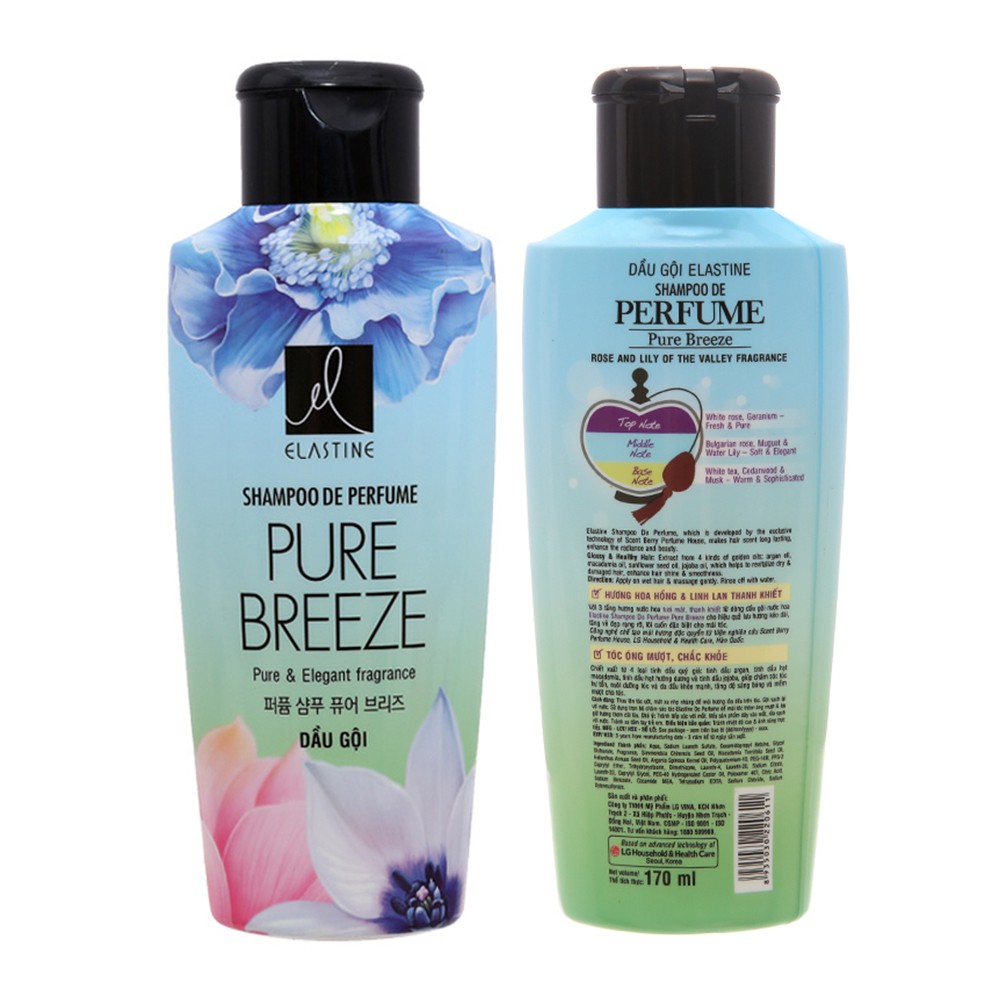 Dầu Gội Nước Hoa Elastine Pure Breeze 170ml
