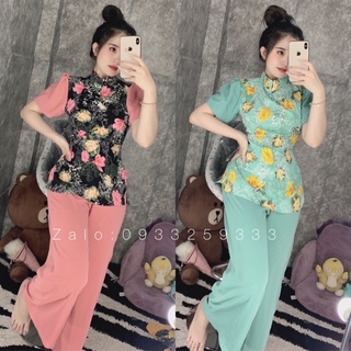 Đồ Lam Đi Chùa # Mẫu Vải Mango