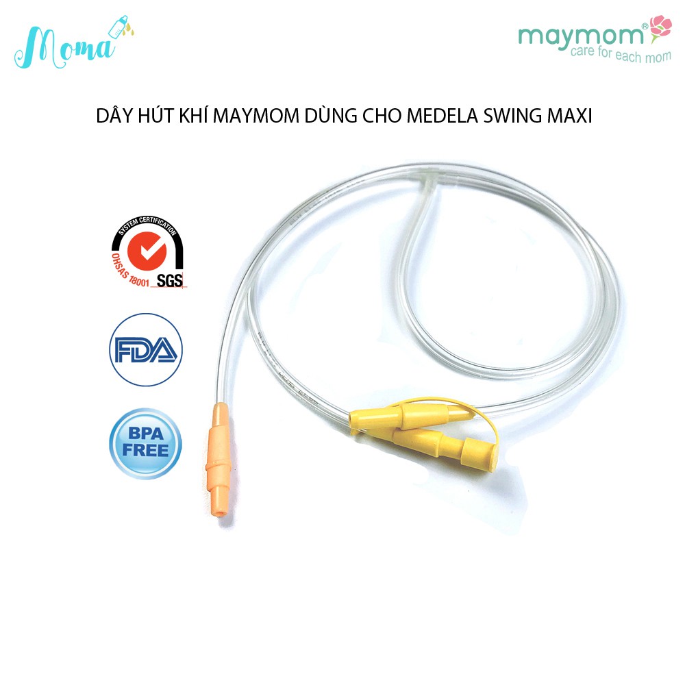 Dây hút khí Maymom dùng cho máy hút sữa Medela Swing Maxi, hàng chính hãng, mới 100%, kiểm định bởi SGS/Intertek