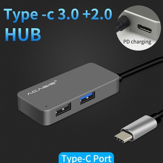 ACASIS C HUB Type-C to USB 3.0 Adapter Support PD Charging Splitter for IMac MacBook Air Usb3.0 Pc Computer Laptop