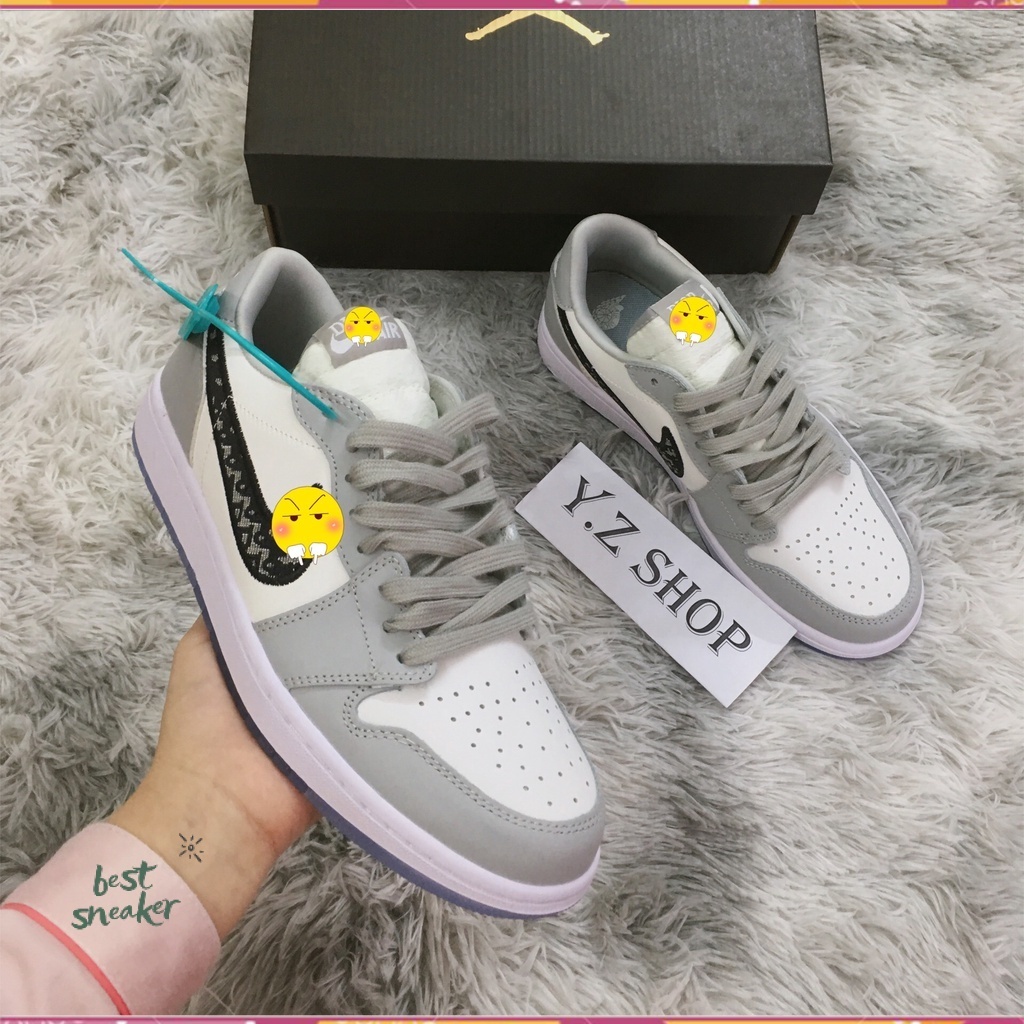Giày Sneaker 🚚FREESHIP🚚 Giày Thể Thaor JD Cổ Thấp Xám Nam Nữ