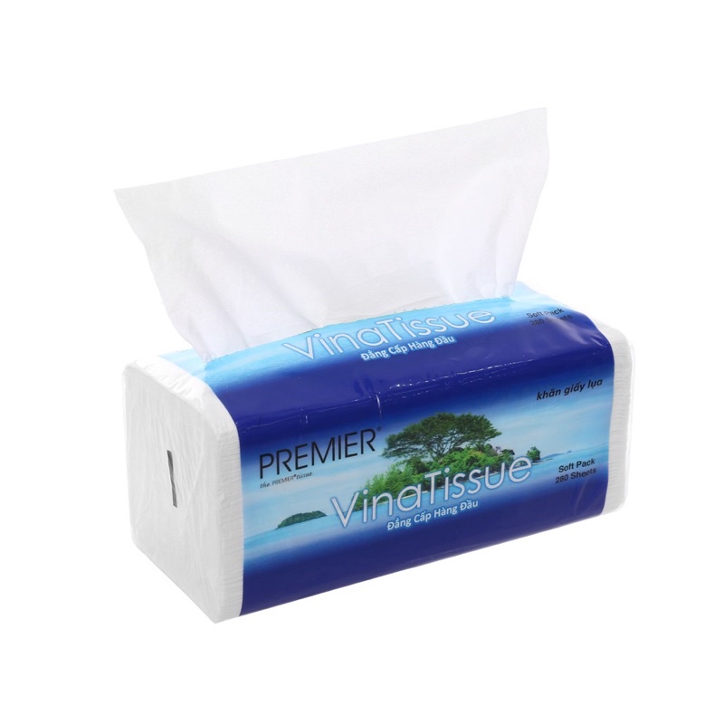 Khăn Giấy Lụa VinaTissue Premier 2 Lớp Gói 280 Tờ