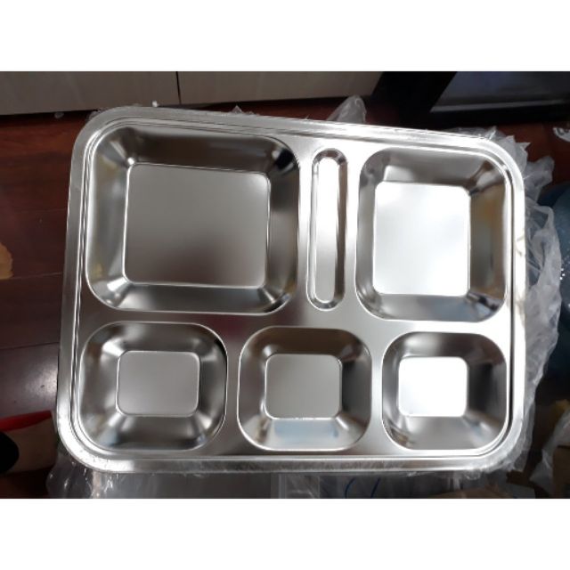 *FRESHIP 99K *Khay Khay cơm phần inox 5 ngăn