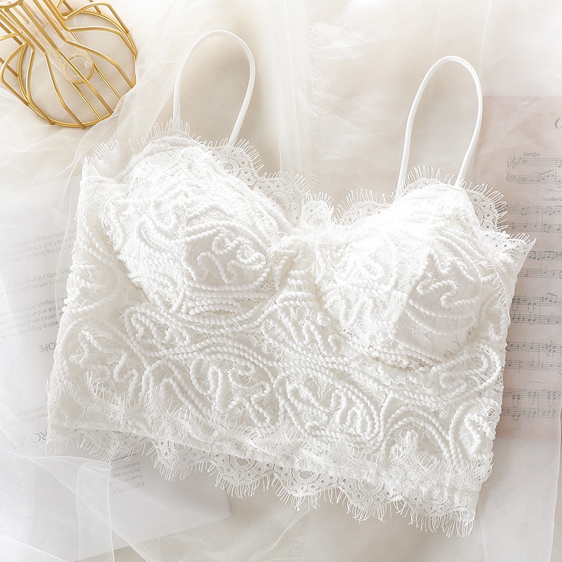 Áo bra dây dáng croptop nhún lưng tôn dáng co giãn
