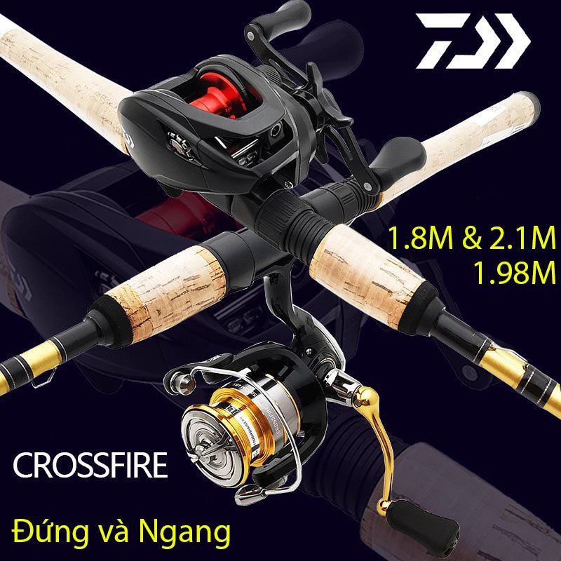 Cần Câu Lure Chính Hãng DAIWA CROSSFIRE Trọng Lượng Siêu Nhẹ Chuyên Câu Lure Hàng Cao Cấp - Đồ Câu Đại Tín