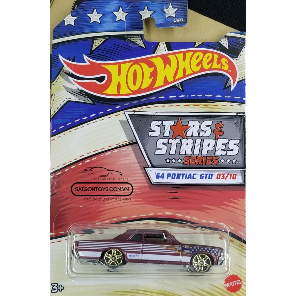 [HOT WHEELS MUSCLE CAR - Độc Quyền Walmart - Star &amp; Stripe] Xe mô hình đồ chơi chính hãng MATTEL Tỷ lệ 1:64