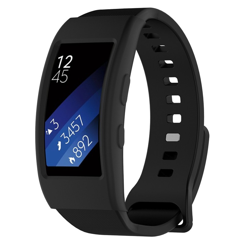 Vỏ Silicon Bảo Vệ Cho Samsung Gear Fit2 Fit 2 Black (O4)