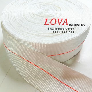 Dây đai polyester cường lực bản 108mm màu trắng, dây đai buộc siết hàng bản lớn, dây bẹ may bao jumbo bản lớn