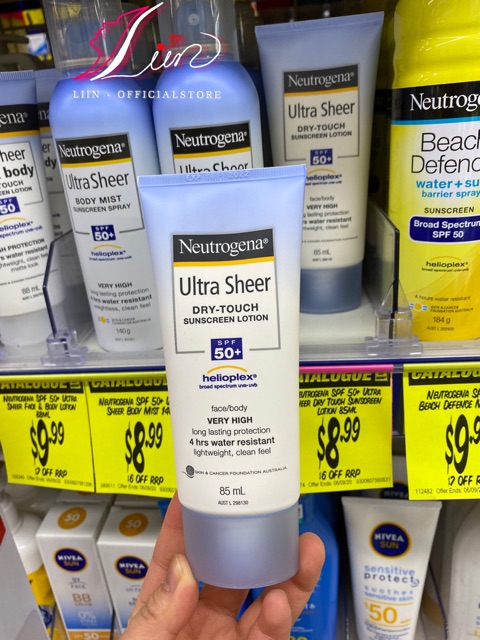 Kem chống nắng Neutrogena Ultra Sheer Spf 50+