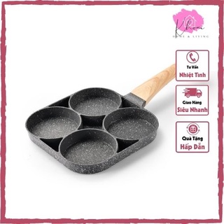 Chảo chiên rán đồ - chảo 4 ngăn đa năng - Khoaishop