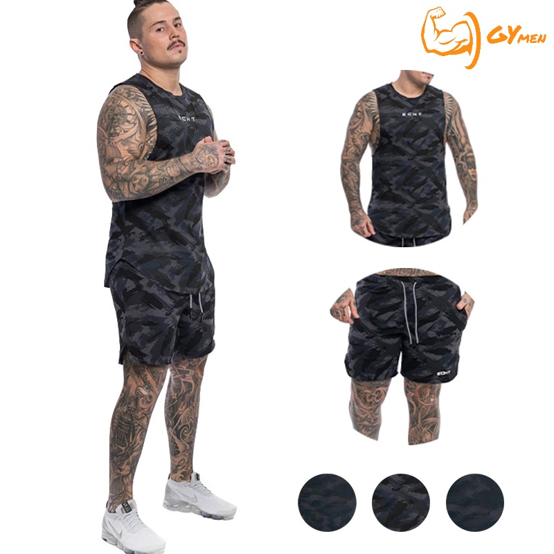 [ GYMEN ] Quần short thể thao nam  thoải mái nhanh khô chạy bộ tập thể dục thoáng khí quần bóng rổ  cỡ lớn  ngoài trời   huấn luyện  hút mồ hôi