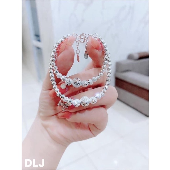 XTJ Lắc tay nữ bạc thật lắc xích nhỏ xinh xắn có size cho mẹ và bé/ Trang sức bạc XTJ