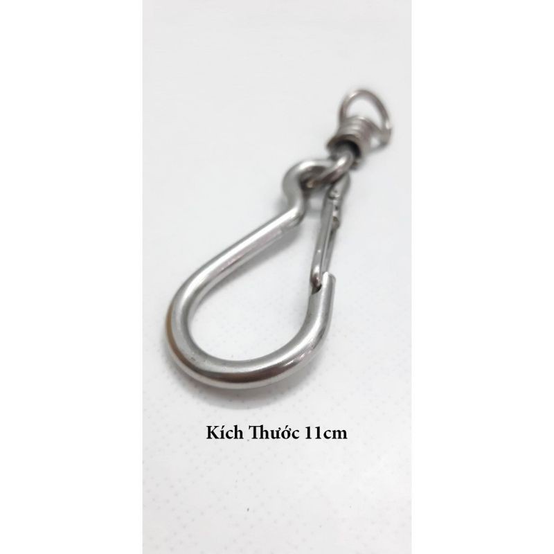 Móc xích chó inox có chống xoắn móc khóa 304