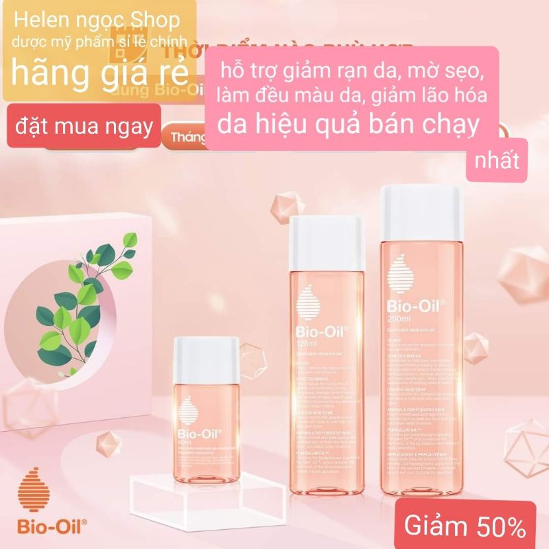 Bio-Oil Giúp mờ sẹo và giảm rạn da hiệu quả, chậm quá trình lão hóa da  25ml/ 60ml/ 125ml/ 200ml