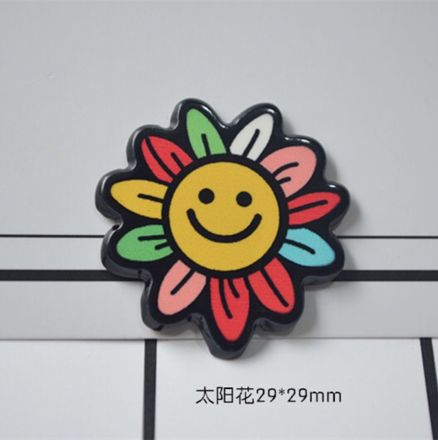 Charm hoa mặt trời cười kaikaikiki gấu cún phụ kiện trang trí slime cột tóc